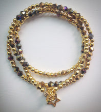 Beaded Lacelet - Necklace and bracelet - Gold with Swarovski Crystal Beads and Star - eDgE dEsiGn London