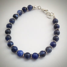 Beaded bracelet - Blue Sodalite - eDgE dEsiGn London