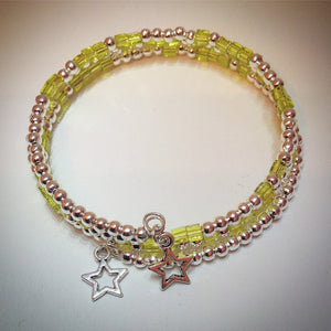 Beaded memory wire bracelet - eDgE dEsiGn London