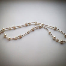 Beaded 'Lacelet' - necklace and bracelet - silver and pearl - eDgE dEsiGn London