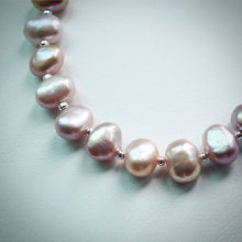 Beaded bracelet with Pink Freshwater Pearls and Silver Beads - eDgE dEsiGn London