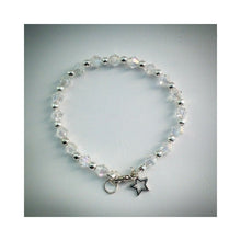 Silver and Sparkle Beaded Bracelet - Swarovski Crystal and Silver Beads - eDgE dEsiGn London