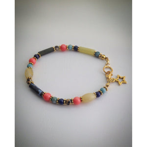 Beaded Bracelet - assorted semi-precious beads - eDgE dEsiGn London