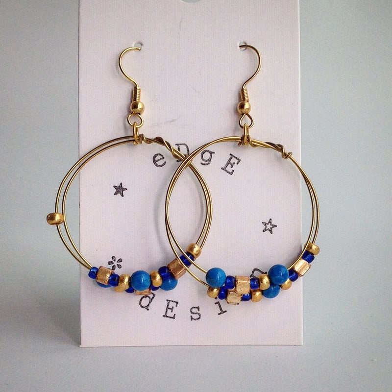 Beaded hoop 2025 earring designs